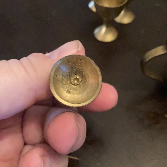 India Brass Mini Coffee Set - Picture 7 of 12